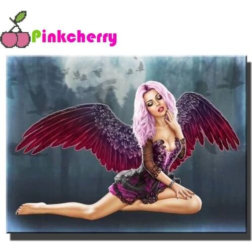 Angel wings diamond painting,full,square,round diamond embroidery ELF demon,mosaic diamond diy handwork puzzle diamant Art k1080