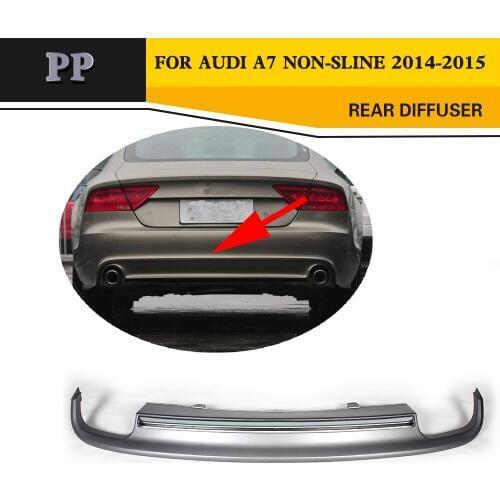 Auto car PP Rear Bumper Lip Diffuser For Audi A7 standard bumper 2014-2015
