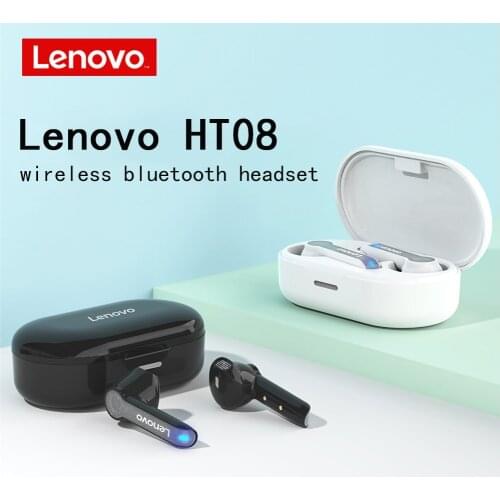 Lenovo HT08 Blutooth Earphones True Wireless Headset Hifi Sounds Sport Headset Stereo For IOS Android Phone earbuds Headphones