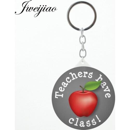 JWEIJIAO worlds best grade teacher keychains espejo de maquillaje Mirrors 2019 teachers day gift make up mirror FQ417