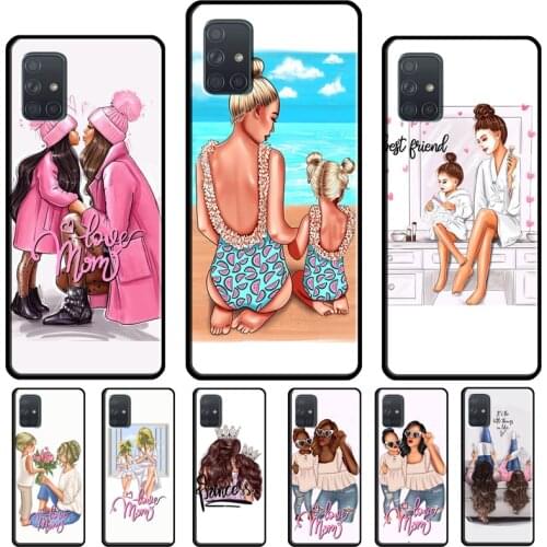 Super Mom Baby Girl Mother Case For Samsung A51 A71 A31 A41 A11 A40 A50 A70 A72 A52 A42 A32 A12 A20e A21S Phone Cover