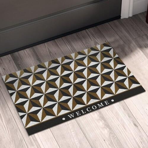 Modern Design Door Mat Carpet Living Room Mat PVC Anti-slip Silk Loop Dustproof Home Door Mat Hallway Entrance Mat Carpet Custom