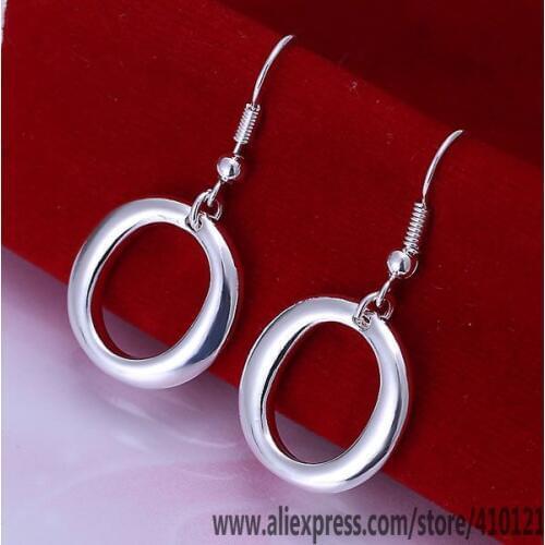 E088 Hot Sale High Quality Silver Clolor Jewelry,Wholesale Sterling Jewelry Elegant Charms Fashion O Earrings/dhralyya Eszankga