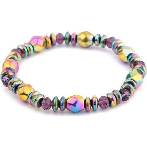 Hot Sell Color black stone bracelet New magnet hand-woven bracelet For men women