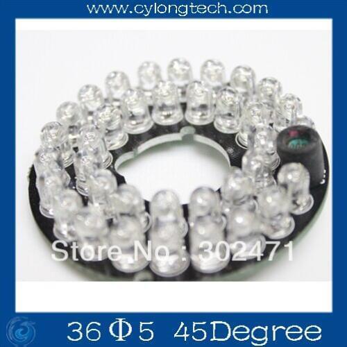 Infrared 36 x 5 IR LED board 45 Degree for CCTV cameras night vision DC12v power supply.CY36F5-45