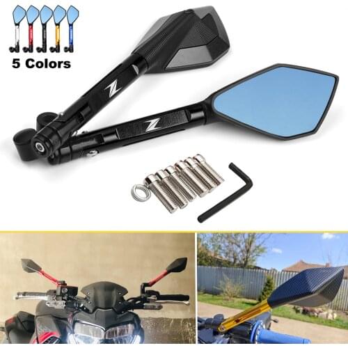 Newest Motorcycle Rearview Mirror CNC Aluminum View Side Mirrors For Kawasaki Z800 Z650 Z900 Z400 Z1000 Z1000R Z1000SX Z900RS
