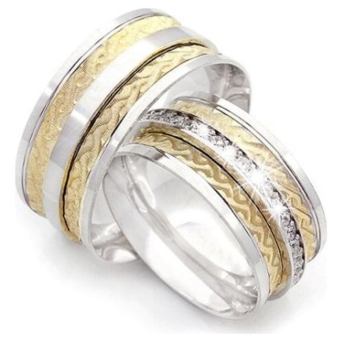 Couple Wedding Ring Sterling Silver 925 Woman And Man Luxury Jewelry Bands Engagement Anniversary Anatolian Civilization Models