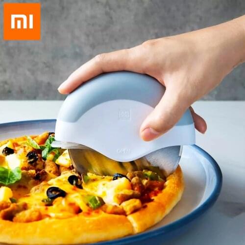 MI Origial XIAOMI Mijia Pizza Cutter Stainless Steel Cake Knife Pizza Wheels Scissors Kitchen Baking Tool For Pizza Pies Waffles
