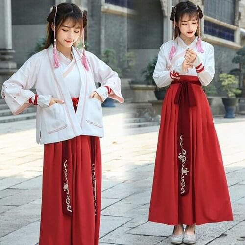 Original Chinese Traditional Hanfu Costume for Women Ancient Tang Dynasty Princess Dancewear Lady Oriental Folk Dance Outfit 90