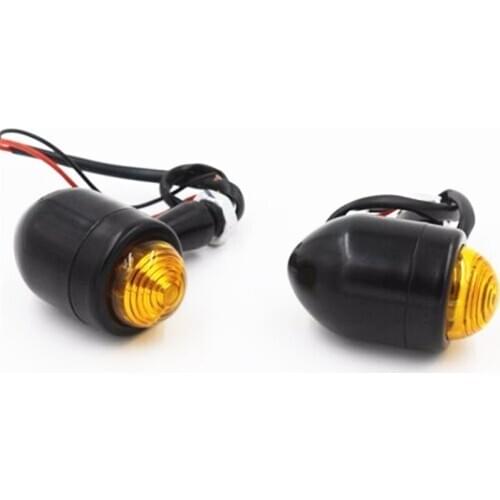 Pair Motorcycle Accessories Mini Bullet Amber Turn Signal Light Indicator For Yamaha Cruiser Bobber Chopper Kawasaki Touring Atv