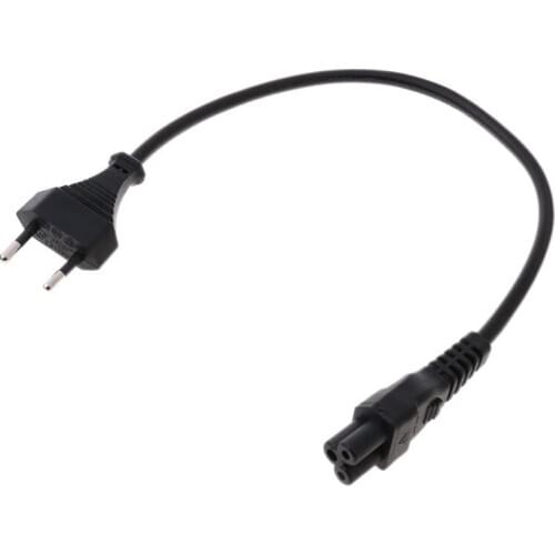 Power Adapter Cord EU 2 Pin Male To IEC 320 C5 Micky For Notebook Power Supply 30cm