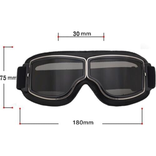 Retro Sports Sunglasses Helmet Steampunk Goggles for Outdoor Motocross Cruiser Scooter ASD88