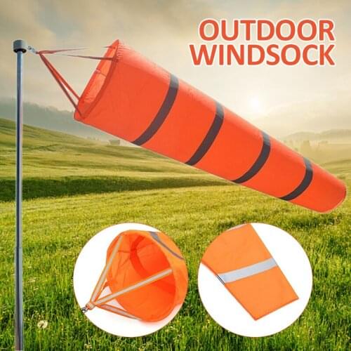 80cm Outdoor Wind Socks Hanging Kite Toys Airport Flag Windsock Reflective Belt for RC Racing Airplane Direction Measurement