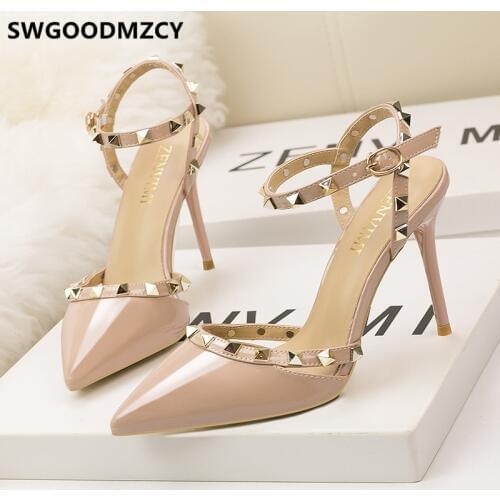 Slingback Valentine Shoes Luxury High Heels Elegant Shoes For Woman Fetish High Heels Dress Shoes Women Black High Heels Sexy