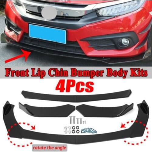 Car Universal Front Bumper Spoiler Surface Contrast Color Design Protector Plate Lip Body Kit Car