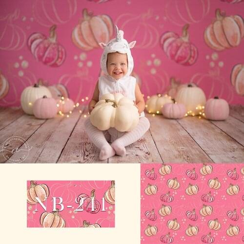 Mehofond Vinyl Photography Backgrounds Baby Shower Pink pumpkin Photocall Background Props Backdrops For Photo Studio
