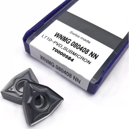WNMG080408 NN LT10 External Round Car Blade Carbide Insert CNC Blade