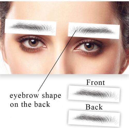 1pc Eyebrow Sticker Tattoo Ruler 3d Hair-like Eyebrow Tattoo Sticker Waterproof Lasting Makeup Water-based Eye Brow Tools