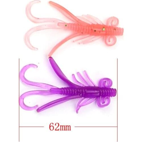 20pcs/lot 6 Colors fishing lure soft 62mm 2g grub artificial Trout crankbait Panfish Crappie Bream soft bait AF06 SKmially