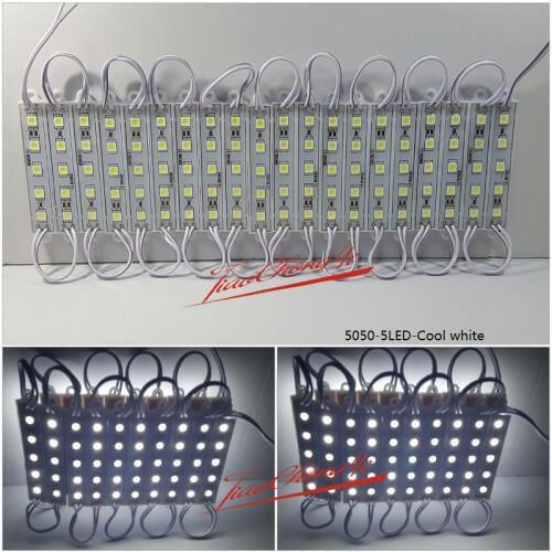 20pcs Led module 5050 SMD 5led waterproof IP65 super bright backlight DC12V