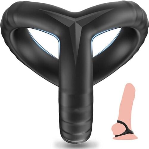 2021 Silicone Penis Ring Sex Toys For Men Delay Ejaculation Cock Rings No Vibration Chastity Ball Stretcher Adult Products Shop