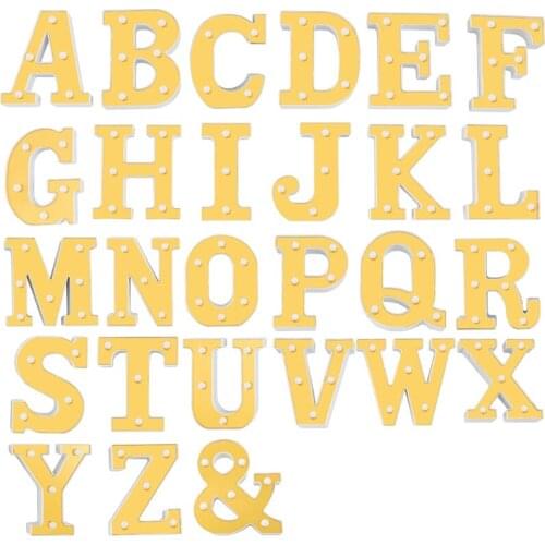 3D LED Night Lamp 26 Alphabet Letter Lights Marquee Sign for Wedding Birthday Party Christmas Home Bar Decoration