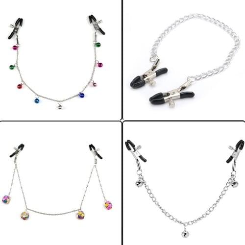 5 Types Metal Chains Nipple Clamps Bdsm Bondage Sex Toys For Woman Couples Clitoris Clamp Sexy Game BDSM Flirt Toys