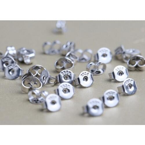 50Pairs/Lot 925 Sterling-Silver-Jewelry Earring For Women Stopper DIY Jewelry Brincos Bijoux Piercing Jewelry Pendientes Mujer