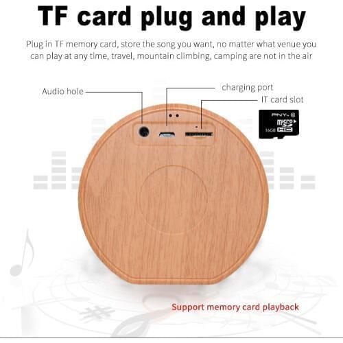 A60 Bluetooth Speaker Mini Wireless Stereo Loudspeaker Mp3 Player Subwoofers Wood Speaker Sound Box For Iphone Huawei Laptop Tab