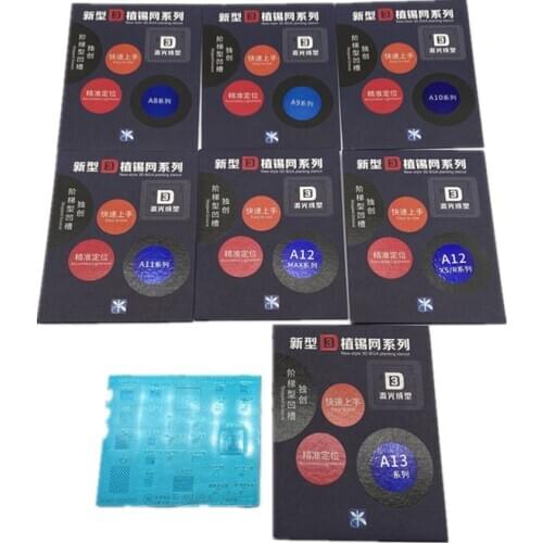 A8 A9 A10 A11 A12 A13 Mijing 3D Reball Stencil For iPhone 7 8 PLUS X XS MAX XR 11 PRO MAX CPU IC BGA Reballing Soldering Repair