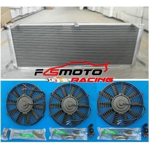 ALUMINUM RADIATOR + 3*FAN FOR TOYOTA MR2 3S-GTE SW20 AIR TO WATER INTERCOOLER CONVERSION