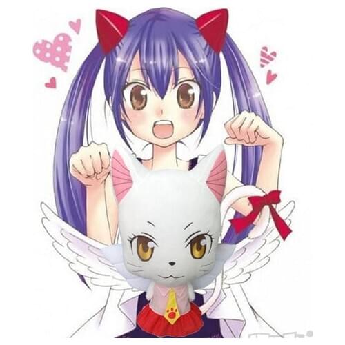 Fairy Tail Carla Animation Pillow Habby Doll Doll Plush Cushion Toys for Child Gift