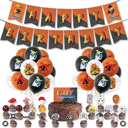 Naruto Theme Decoration Balloon Set Childrens Birthday Party Naruto Aluminum Film Balloon Combination Party Supplies