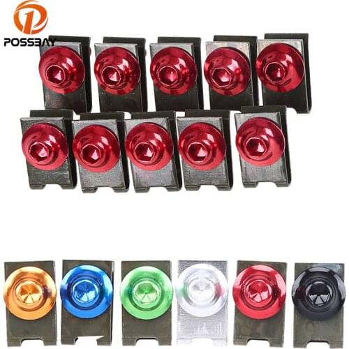 10X 5M 5MM Motorcycle Fairing Body Bolts Spire Speed Fastener Nuts Thread Screw Diameter Wholesale Bike Custom Scooter Bolts Nut