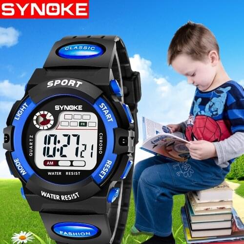 SYNOKE child watch Children digital Sport Girl Wristwatch Boys Girls Alarm Small Wathes