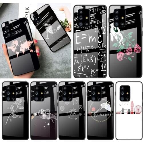 Tempered Glass Cover Move on the Space For Samsung Galaxy A91 A81 A72 A71 A52 A51 A41 A31 A21S A11 A01 Phone Case