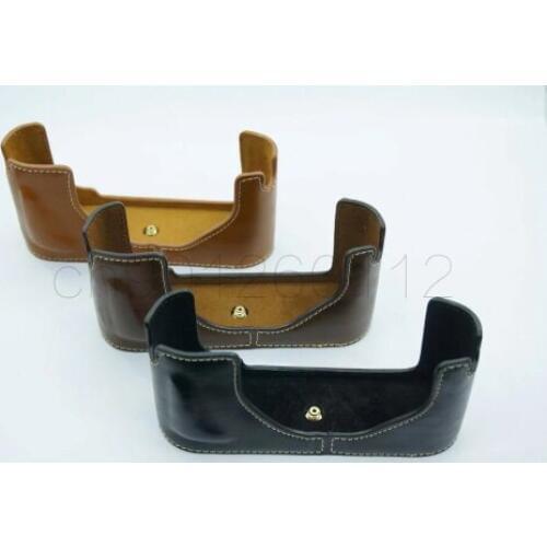 Camera Video Bag Bottom Half Case With screw for Leica M9 M8 M-E M-MONO PU Grip Base With Battery Opening