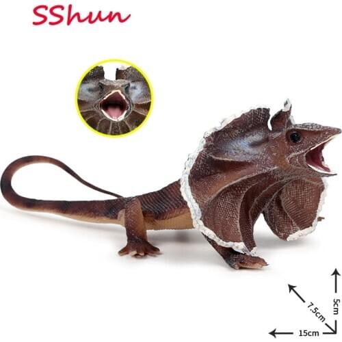 15*7.5*5CM Children solid reptile amphibian model umbrella lizard four-legged snake simulation lizard model tricky toy