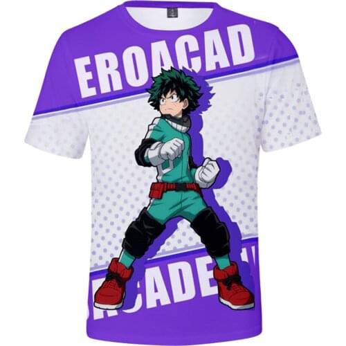 2021 Anime Cartoon My Hero Academia 3D Print T-Shirt Men / Women Short Sleeves Pullovers O-neck Unisex Oversized Summer Clothing