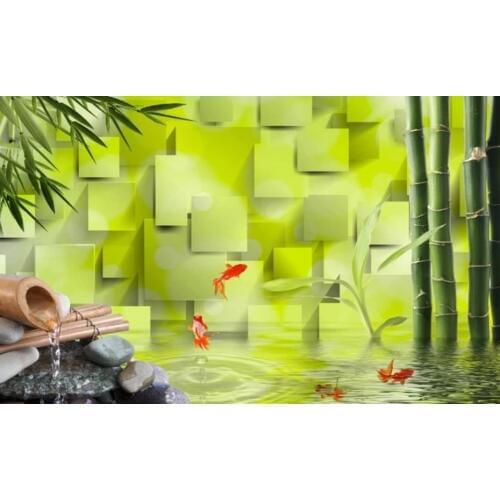 Living room 3D bamboo forest landscape TV background wall beautiful scenery wallpapers