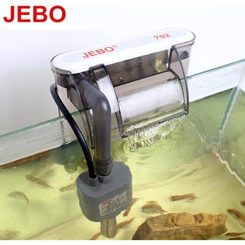 JEBO External Filter 3W Waterfall Aquarium Filter Pump Tank Wall Hanging Aquarium Surface Skimmer Increase Oxygen 702