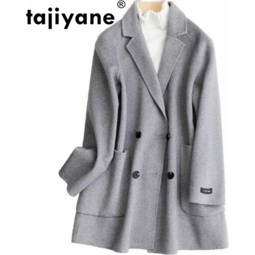 Jacket Autumn Spring Women Clothes 2021 100% Wool Coat Women Tops Korean Elegant Woolen Coats Female Jacket Outerwear ZT2244