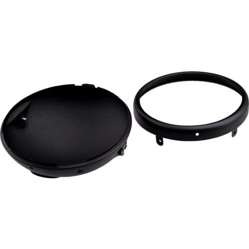 Matte Black 7 Inches LED Headlight Mounting Housing Bucket Metal for Universal Motorcycles High Quality
