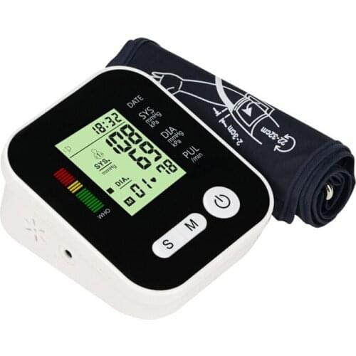 Medical Digital USB Home Household Upper Arm BP Cuff Blood Pressure Pulse Heart Rate Meter Tonometer Sphygmomanometer Monitor