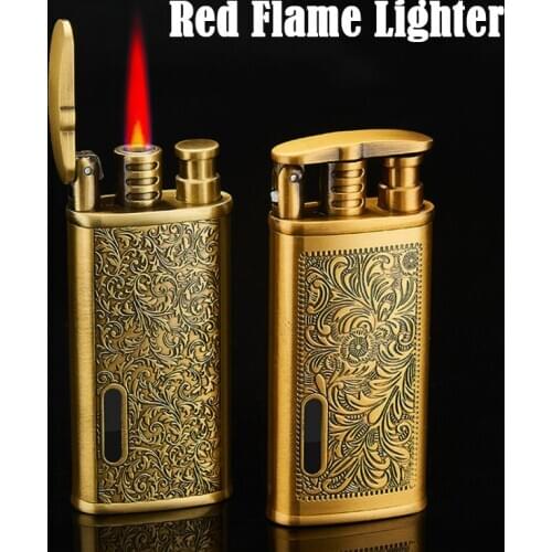 Metal Butane Retro Lighter Refillable Gas Lighters Smoking Accessories Lighter Classic Fashionable Dropship Suppliers