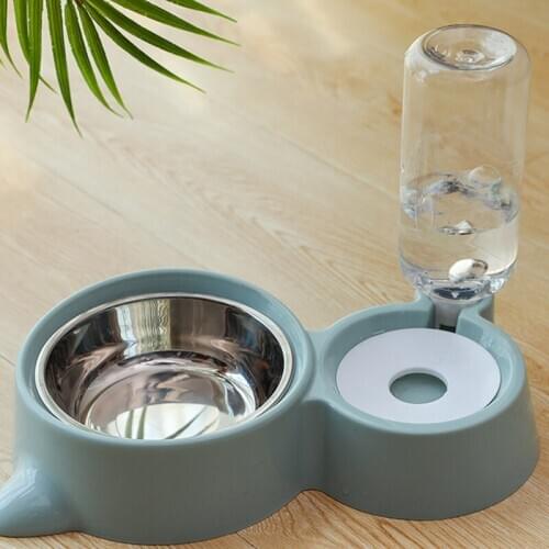 Dog Bowl Cat Bowl Automatic Drinking Double Bowl Food Pot Dog Rice Bowl Cat Water Bowl Pet Supplies