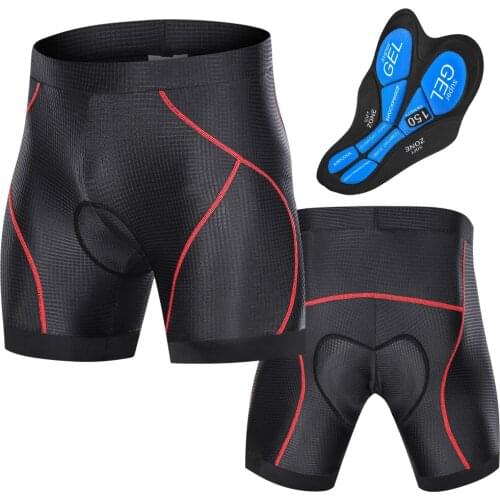 Men Bike Padded Shorts with Anti-Slip Leg Grips Cycling 3D Padded Underwear Bicycle Padding Riding Shorts Biking Shorts