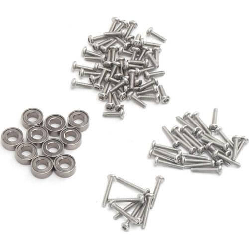 1/24 RC Screws Set Repairing Screws Bearings Set Accessory Parts for Axial SCX24 90081 1/24 RC Car Model