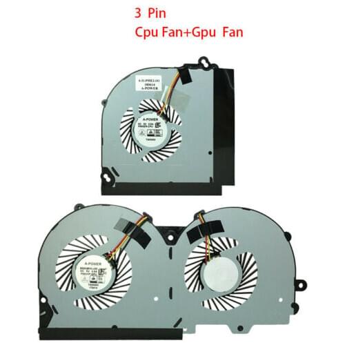 NEW CPU COOLING Fan & GPU fan for Clevo P950 P950HR P950ER T97 T96E T800 4 wire & 3 wire radiator fan