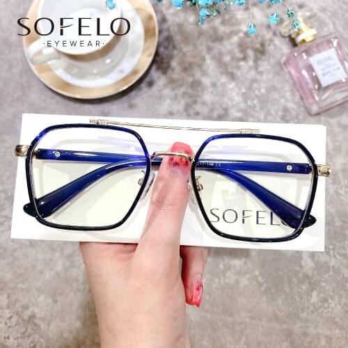Retro Prescription Optical Glasses Frame Men Clear Anti Blue Light Eyeglasses Frame Women Myopia Computer Spectacles Frame Brand